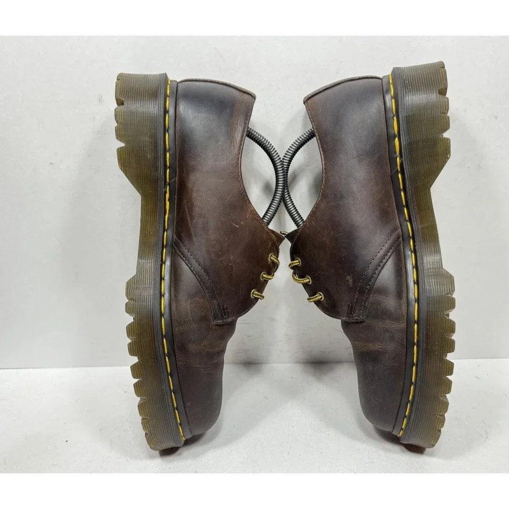Dr. Martens 1461 Bex Brown Crazy Horse Leather Mens 10 Platform Oxford Shoes